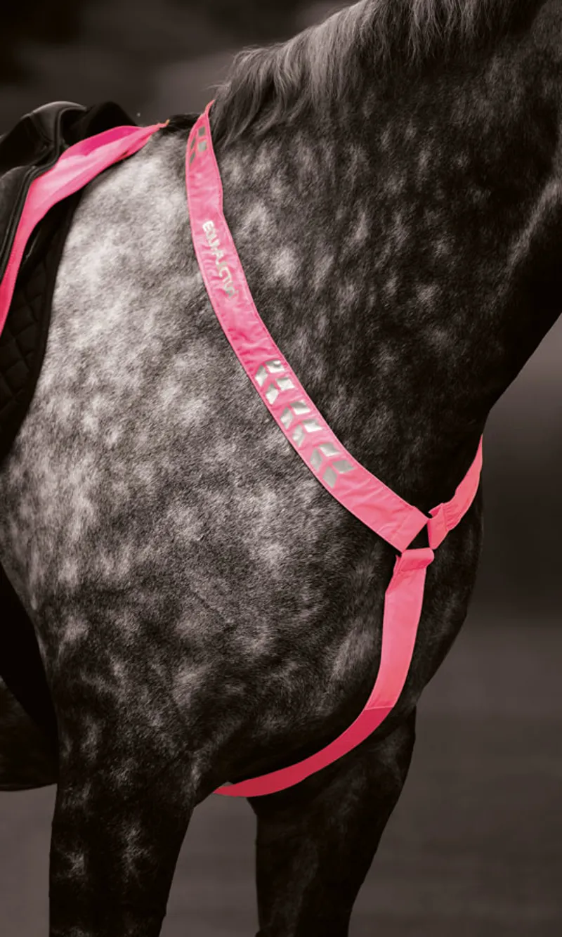 Shires Equi-Flector Hi-Viz Breastplate Bright Pink